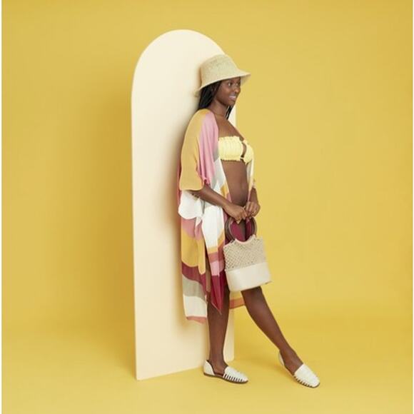 Gyal Bashy Boano Crochet Bucket Hat – Natural Straw – NWT main image 3